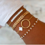 le multi breloques doré blanc boho chic doré bijoux femme st germain des prés