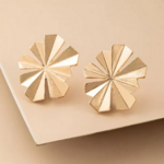 boucles doreilles fleurs dorées bijou fantaisie original