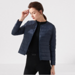 Doudoune ultra légère matelassée femme bleu marine