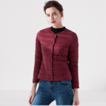 Doudoune ultra légère matelassée femme bordeaux