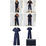 Combinaison à pois deauville bleu femme