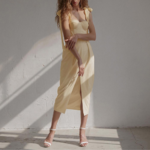robe écru beige chic occasion femme