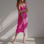robe rose fushia chic occasion femme