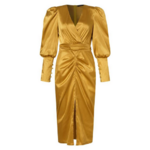 robe jaune satin femme occasion invitée eshop