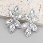 boucles doreilles argent zircon bijou fantaisie floral chic