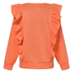 pull femme orange à volants