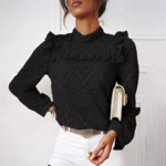 blouse noire dentelle femme