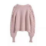 gilet pull cardigan rose clair femme tendance automne hiver