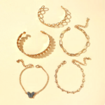 bracelets joncs dorés fantaisie femme