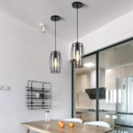luminaire suspendu noir géométrique eshop