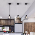 luminaire suspendu noir géométrique idée déco design industriel moderne pas cher