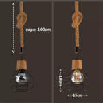 lampe suspendue à corde tendance pas cher
