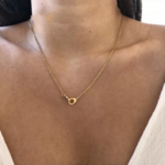 collier pendentif or acier inoxydable femme cadeau fin chic