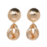 boucles doreilles dorées pendantes boules fantaisie femme
