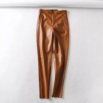 Pantalon camel cuir pu femme