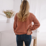 pull camel sable col v basique chic femme