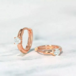 anneaux argent 925 plaqué or rose zircon boucles doreilles