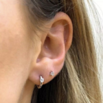 anneaux argent 925 zircon boucles doreilles