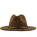 chapeau feutré léopard