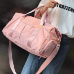sac de sport yoga rose femme pas cher