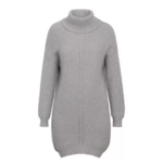 robe pull grise à col roulé mode femme