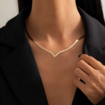 collier ras de cou chic plaqué or femme