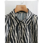 chemisier imprimé zèbre noir et blanc chic femme tendance mode en ligne