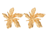 Boucles doreilles grande fleur dorée St Germain
