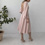 robe cocktail blanc écru dos nu femme robe mariage invitée