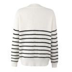pull marinière zip femme blanc paris