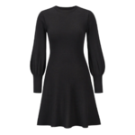 robe courte noire à volants femme