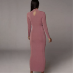robe rose moulante longue eshop mode femme