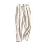 haute avec ceinture femme écru