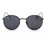 Lunettes de soleil femme rondes métal noir