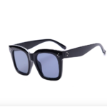 Lunettes de soleil femme carrées gris bleu