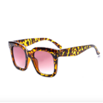Lunettes de soleil femme carrées écailles marron