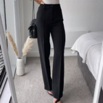 pantalon de tailleur noir chic femme