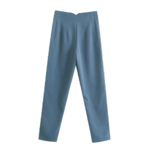 pantalon cigarette bleu chic femme