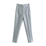 pantalon de tailleur gris clair chic femme