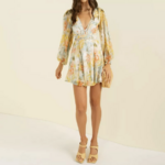 robe courte fleurie mode femme hippie chic
