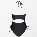 maillot de bain noir 1 pièce chic femme