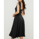 robe longue chic noire femme cocktail
