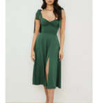 robe longue chic verte femme
