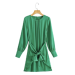 robe courte verte satin chic femme soirée pas chère en ligne