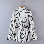 chemisier imprimé noir et blanc femme boutique en ligne petit prix