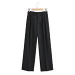 pantalon noir taille haute femme