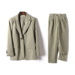 tailleur femme blazer pantalon beige pas cher en ligne