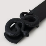 ceinture cuir noir boucle noire serpent femme en ligne