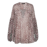 Chemisier imprimé  rayé tendance femme chic