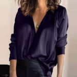 blouse satin violet